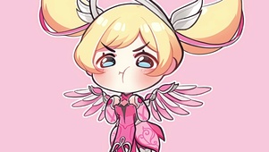 生气小女孩