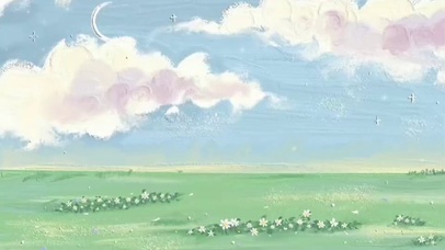 清新油画纯净天空