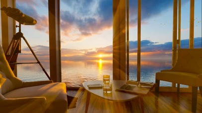 舒适落日海景房