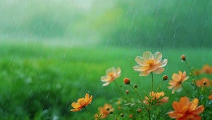 雨雾秋花