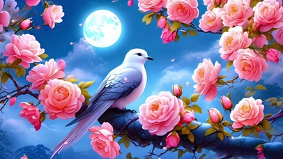 清新中国风花鸟插画