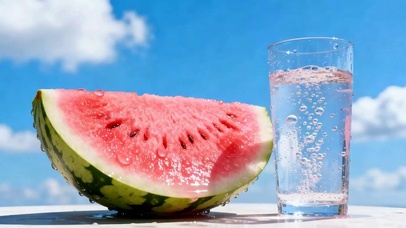 夏天西瓜冰水