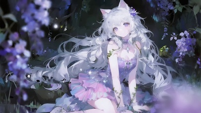 梦幻紫狸猫少女