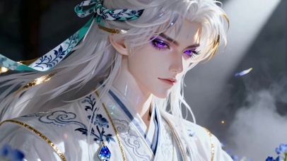 紫眸云川：白衣银发的仙侠公子