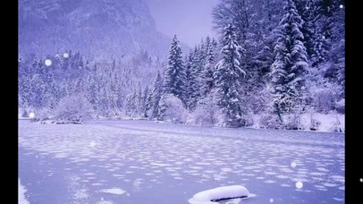 唯美治愈小雪花飘落氛围背景