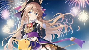 夏日夜晚礼花
