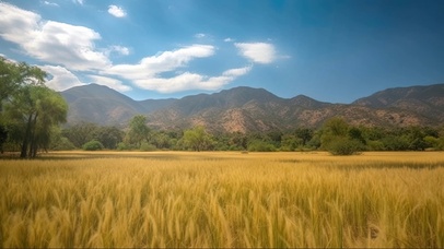 国家公园的金黄草原
