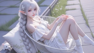 银发美女高清4k