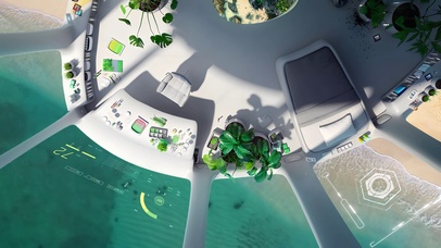 4k未来海边房间