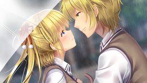 雨中情侣
