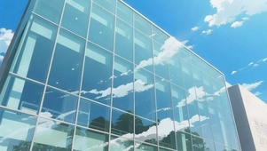 蓝天阳光现代建筑