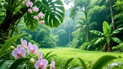 绿色护眼花草树木