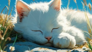 一只睡觉猫