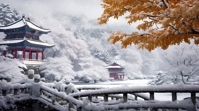 唯美雪中古亭