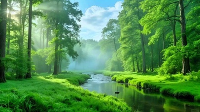 护眼治愈小溪4K