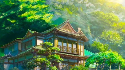 郊外房屋风景