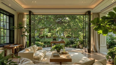 在温馨的绿色小屋