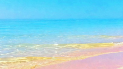 唯美沙滩海浪4K