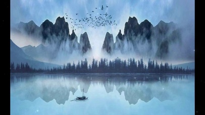 美丽自然风光山水景色背景