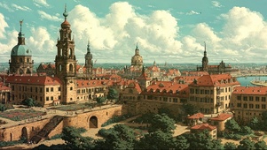 俯瞰阳光历史小镇