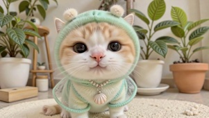 薄荷绿限定款猫咪