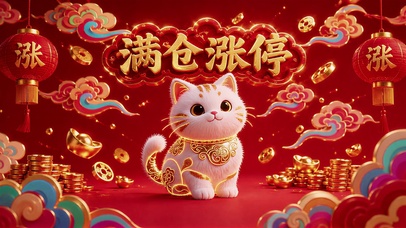 涨停招财猫 无缝循环