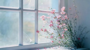 窗台鲜花