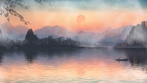 夕阳日落