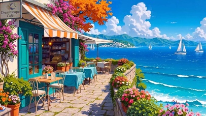 治愈海边咖啡店