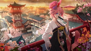 古城樱花少女