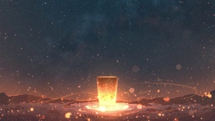 4K唯美灯火流星