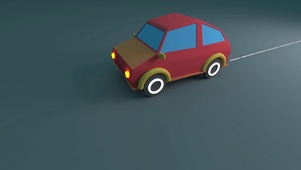 小清新卡通小汽车