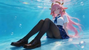 水下黑丝女孩
