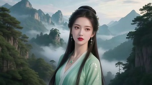 谷间仙气萦绕中修仙美女3