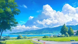 户外海边公路