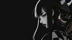 暗黑侧脸动漫美女