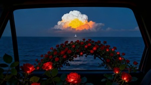 窗外的玫瑰大海