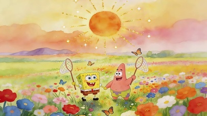 海绵宝宝去春游