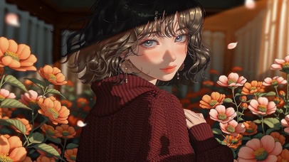 鲜花少女高清4k