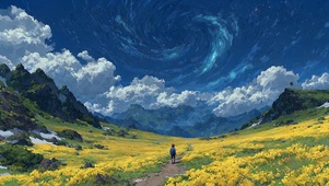 花海天空