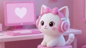爱听歌的小猫咪
