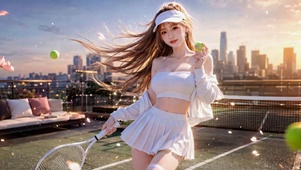 天台网球活力美少女