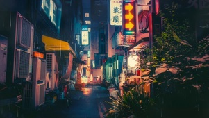雨天街道