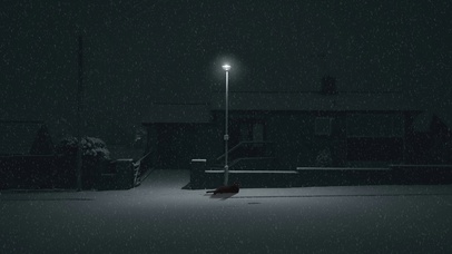 寂静的下雪的夜