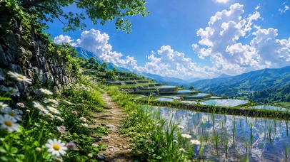 云上梯田风光