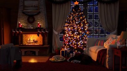 风雪天圣诞小屋