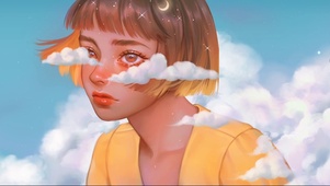 唯美短发少女