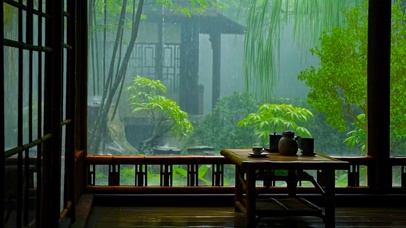 小屋听雨
