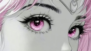 粉发少女插画
