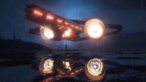 雨夜飞船